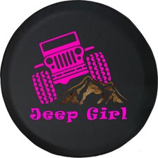 Leather Spare Tire Cover Girl Pink Offroad Mountain Rocks Camperfor Suv Or Rv Leather Spare Tire Cover Girl Pink Offroad Mountain Rocks Camperfor Suv Or Rv
