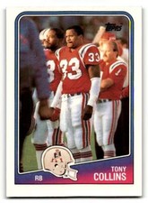1988 Topps #178 Tony Collins    New England Patriots Football Cards EX/ ID:62512
