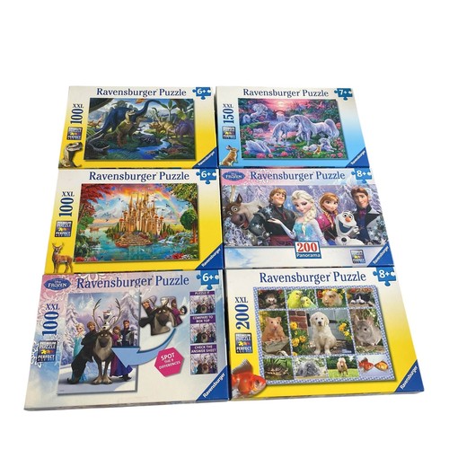 Lot 6 Ravensburger Disney Frozen Unicorn Animals 100 150 200 Pc Puzzles Complete