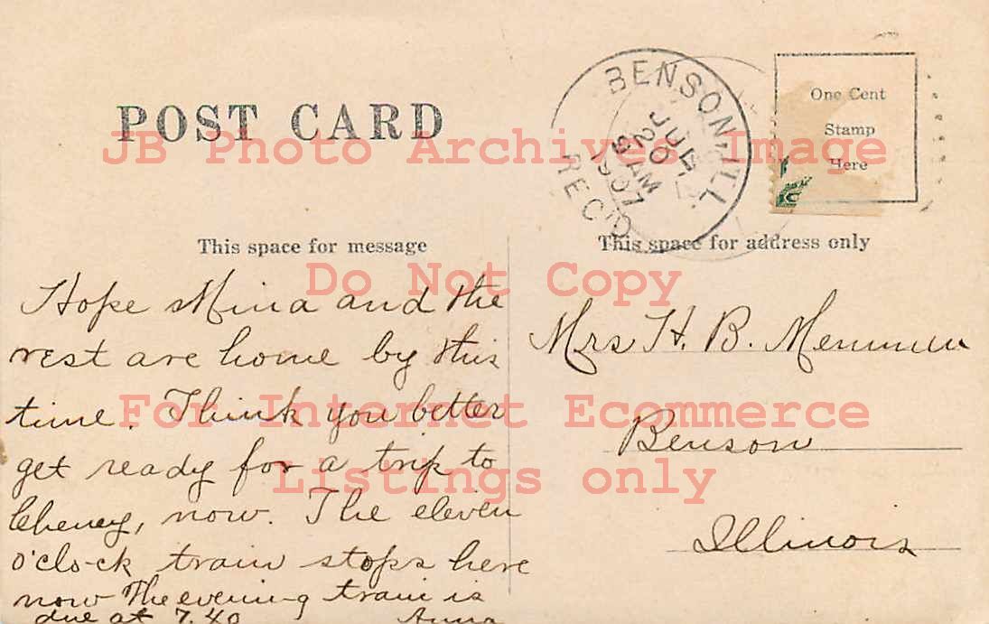 IL, Cheneyville Postmark, Illinois, RPPC, Hardware Store, Exterior