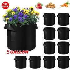 5/10Pack 5 Gallon Felt Grow Bags Vegetable Fl...