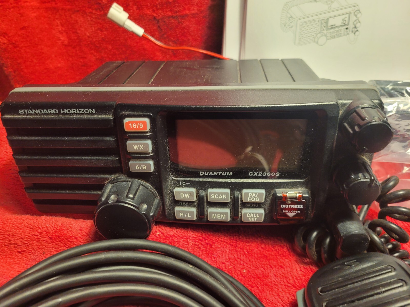 Standard Horizon Quantum GX2360S Boat Marine VHF Radio + 2 cmp25b