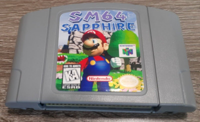 Super Mario 64 Sapphire N64 Nintendo NTSC-U SM64 ROM HACK EXPANSION PAK REQUIRED