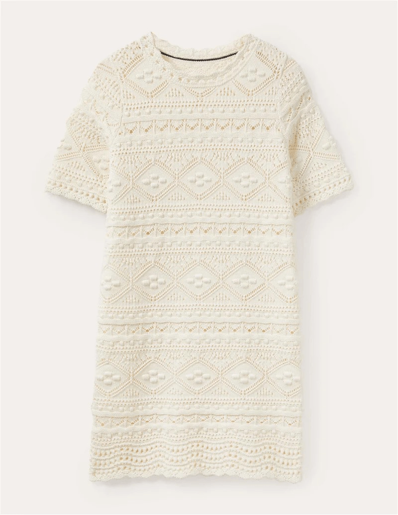 boden claudia textured knitted dress BODEN Claudia Textured Knitted Dress in Firecracker