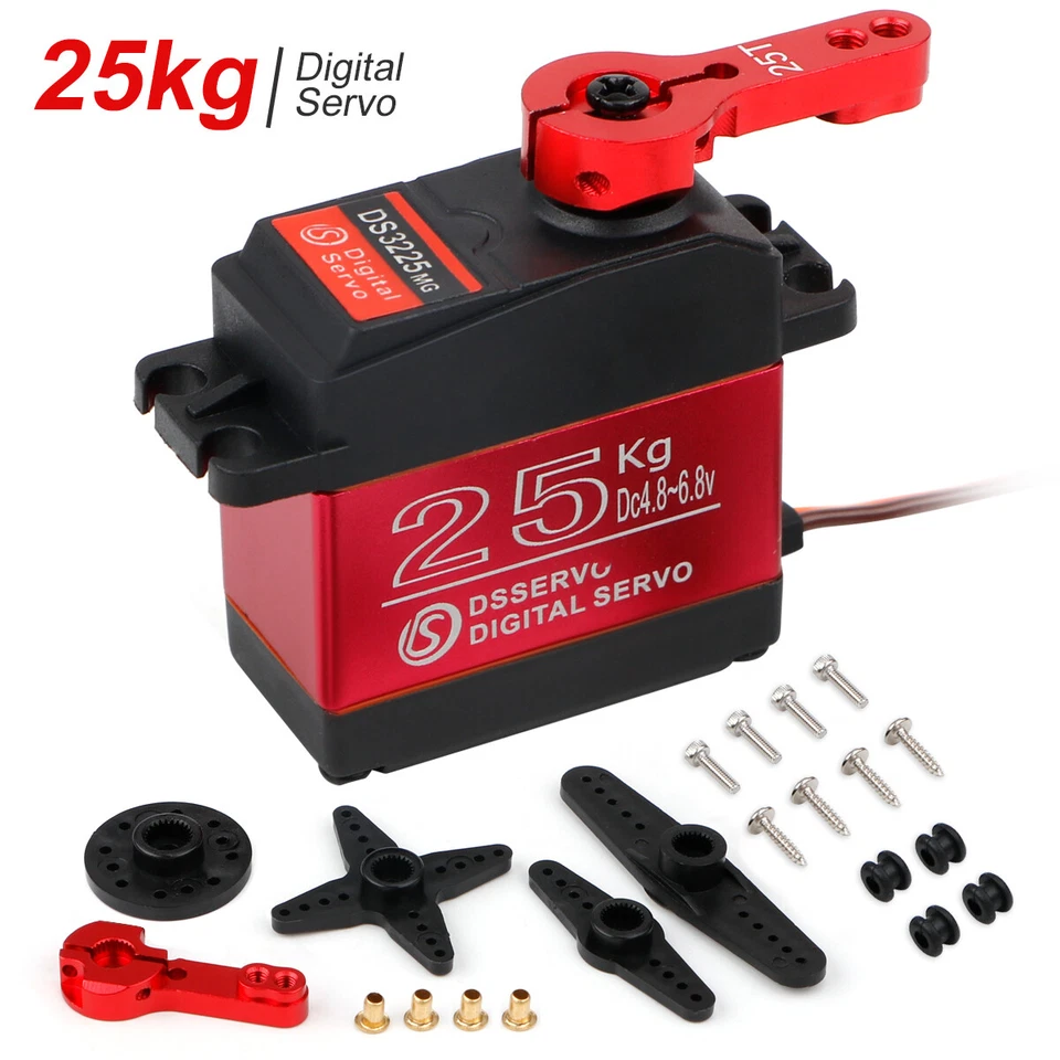 2x 25KG Full Metal Gear Digital Servo Servoarm hohem Drehmoment für RC Car 180° - Bild 2 von 4