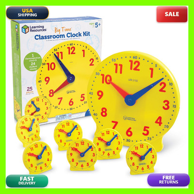 Learning Resources Classroom Clock Kit - Have Teaching Time Flash Time