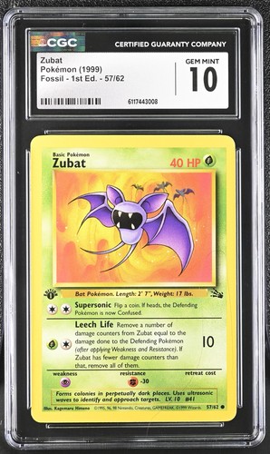 Zubat (1st Edition) graded CGC 10 for sale on eBay