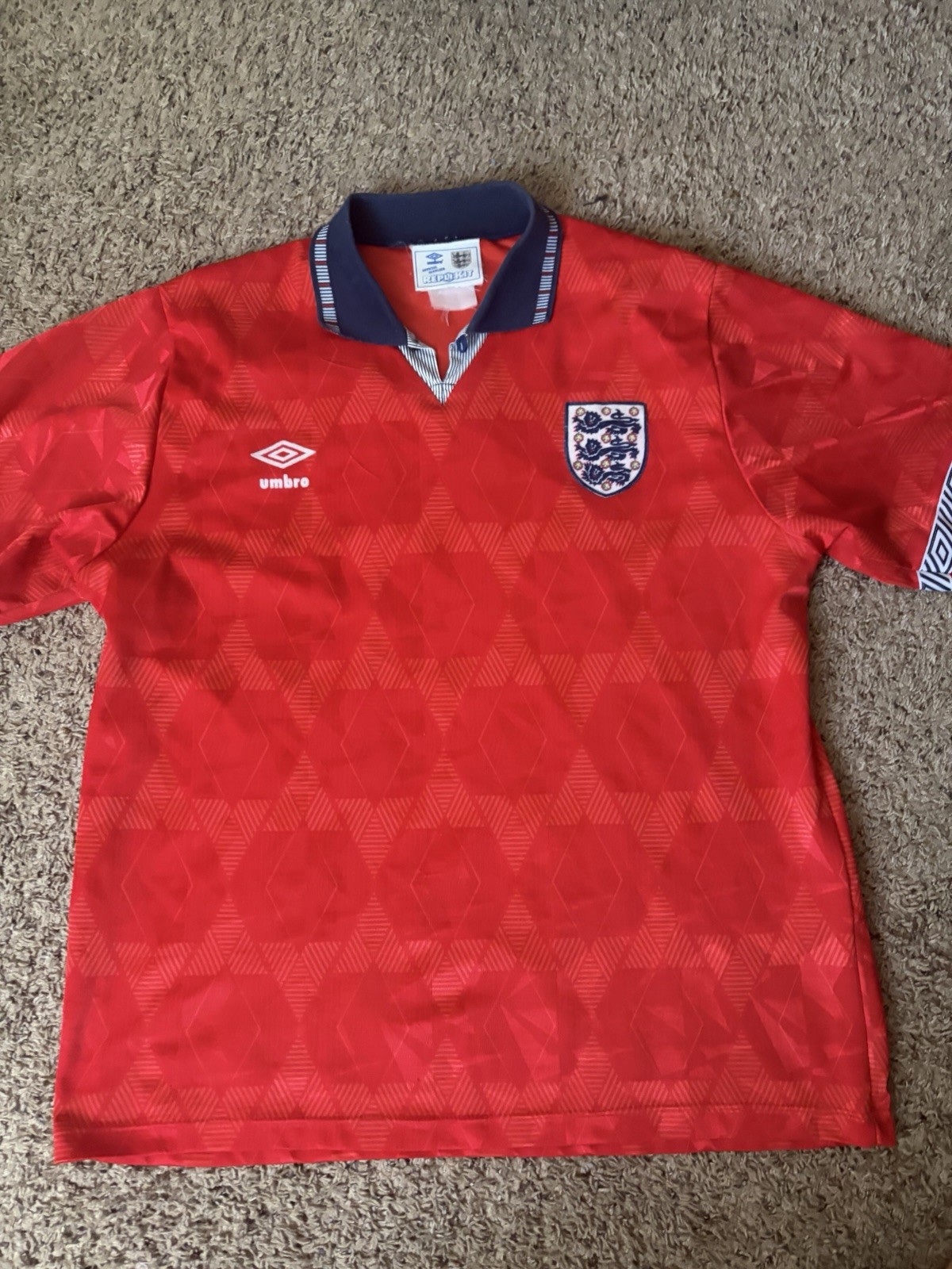 England 1990 1992 Away Soccer Football Shirt Jersey size XL Vintage 90s Y2K