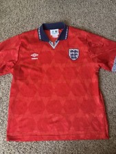 England 1990 1992 Away Soccer Football Shirt Jersey size XL Vintage 90s Y2K