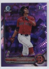 2022 Bowman Sapphire Edition Chrome Prospects Purple 19/25 Eduardo Lopez 0m76