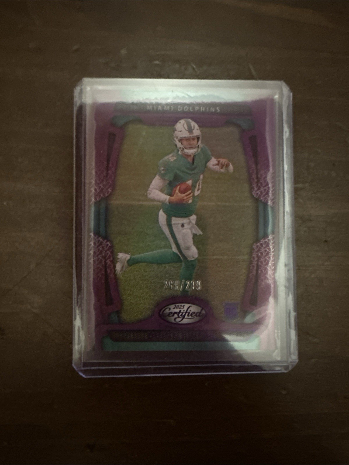 2025 Panini Certified - Quinn Ewers #111 Purple Mirror /299 (RC) - Dolphins