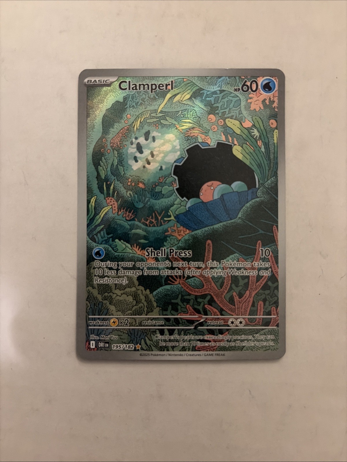 Clamperl 195/182 Destined Rivals Illustration Rare NM Condition