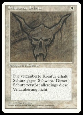 MTG Schwarzer Schutz Black Ward German 4th Edition Unlimited 1995 NM
