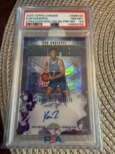 Topps Chrome Kon Knueppel Rookie Auto PSA 8.5 Purple /75 Hornets #SMR-KK
