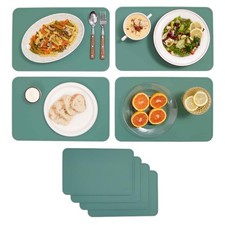 Silicone Placemat Set of 4 for Adults, Baby, Toddlers, Kids. Modern Design, E...