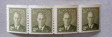 canada stamp #309 - King George VI (1951) 4 x 2¢ Strip of 4  MNH OG