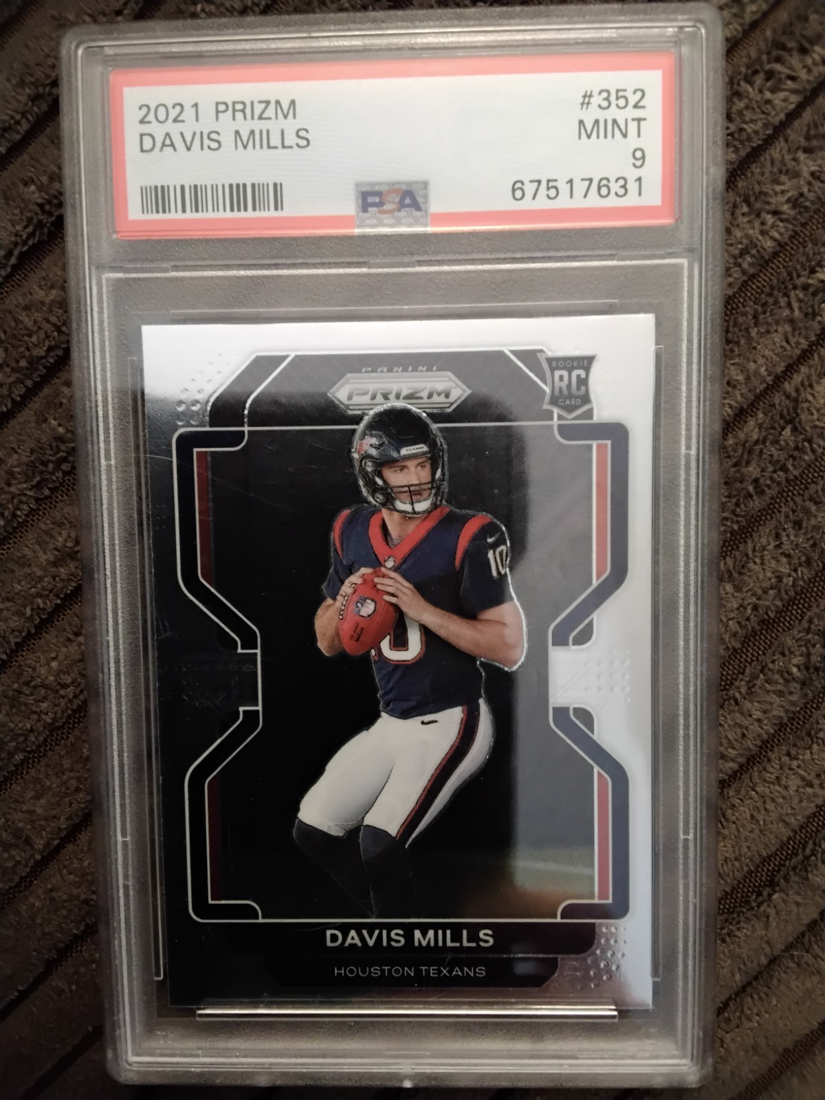 2021 Panini Prizm Davis Mills Base #352 Houston Texans PSA 9