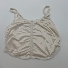 Vintage Y2K Satin Lace Camisole Ivory Feminine Dainty Fairy Coquette No Brand Sm