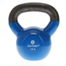 Body Sport Cast Iron Vinyl Coated Kettlebell - Professional Weight Training