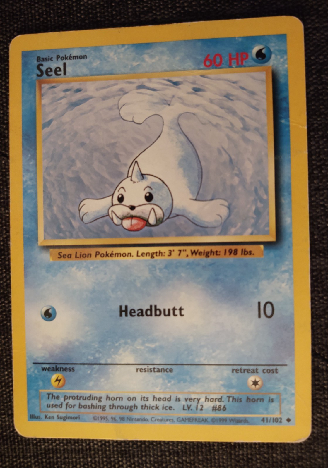 SEEL - 41/102 - Base Set - Pokemon Card - NM