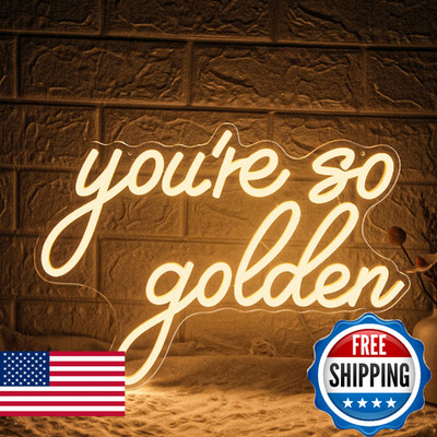 Mvorixa You're So Golden Neon Sign Warm White LED Light for Wall Decor Aesthetic