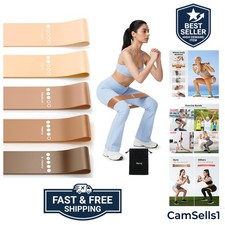 Resistance Bands for Working Out, 5-Pack Elastic Exercise Bands for Strength ...