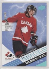 2021 Upper Deck Team Canada Juniors Electric Blue 14/49 Kaedan Korczak 02ka