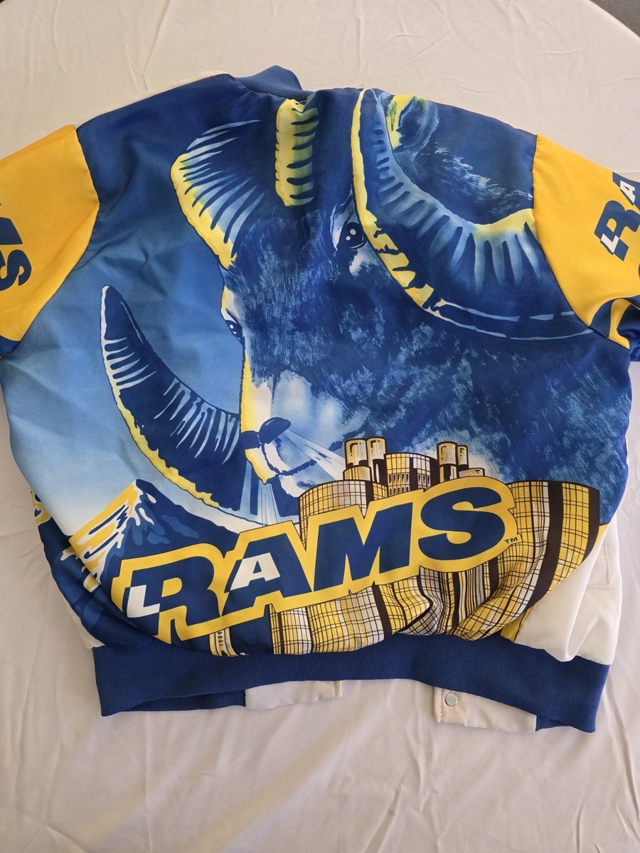 Vintage Chalkline Los Angeles LA Rams Fanimation Jacket NFL Football Sz  Medium