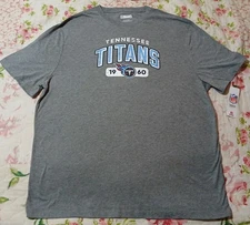 NFL Team Apparel Tennessee Titans T-Shirt Men's XXL Grey Brand New 