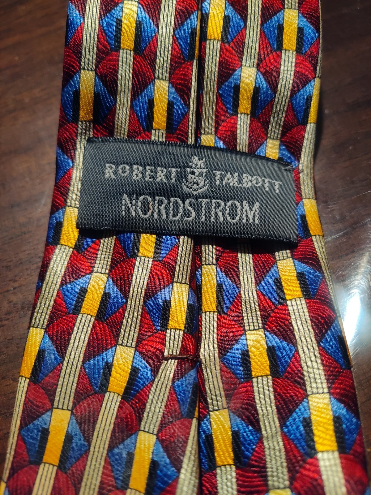 Robert Talbott Nordstrom  Pattern in red, blue, a… - image 5