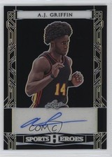 2024 Leaf Metal Sports Heroes Black Shimmer 47/49 AJ Griffin #BA-AJG Auto v9t