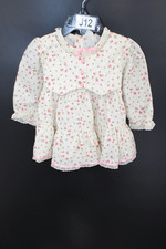 Vintage JCPenney Toddler Time 6m Floral Print Lace Trim Dress