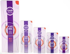 Wire Plate Hangers White  - Leeds Display sizes 9-46cm, 3.5 to 18" Wall, Holder