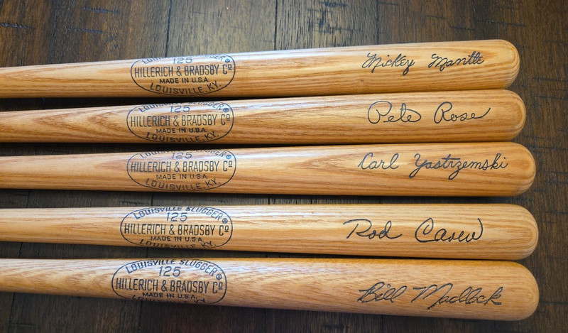 Vintage Louisville Slugger Hillerich & Bradsby 16" Mini Baseball Bat Lot 5