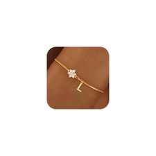 Christmas Gifts Girls Kids Teenagers - Gold Initial Bracelets for Women Teen Gir