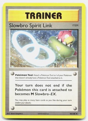 Slowbro Spirit Link 86/108 Uncommon Evolutions Pokemon LP 5ban Graphics