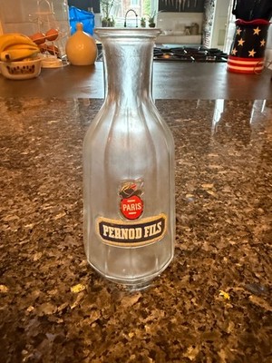 Pernod Fils Karaffe Vintage ideal für Männerhöhle oder Requisite Pernod Glaskaraffe