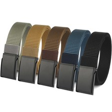 5 Pack Nylon Tactical Flip-Top Buckle Belts, 1 1/4  Lightweight Military Webb...