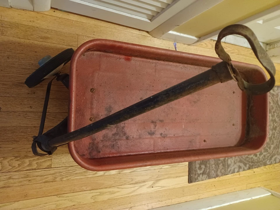  SUPER RADIO FLYER vagón rojo funciona bien años 1950-1960 Foto 3 de 4