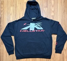 Felpa con cappuccio sportiva Hellstar nera taglia media