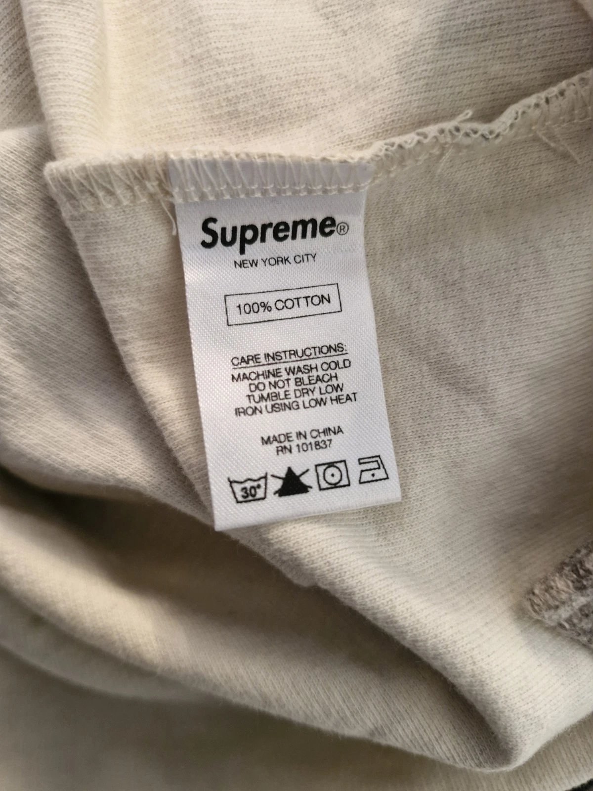 Felpa con cappuccio uomo Supreme Check. Taglia Xl