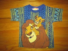 MUFASA SIMBA Vtg 90s 1994 Lion King AOP single Stitch T Shirt TODDLER Sz 2T USA