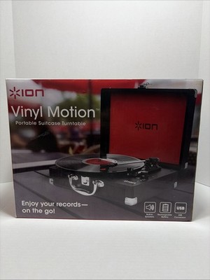 ION Vinyl Motion iT45 Portable Suitcase Record Player Turntable - BRAND NEW