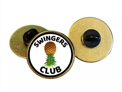 3 x Swingers Club Ananas Reversnadel Abzeichen (Luna)