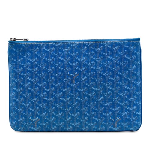 Goyard ine Senat MM Pre-Loved Clutch Bag Blue