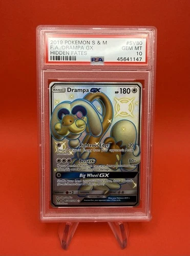 2019 Pokemon SM Hidden Fates Drampa GX Shiny Vault #SV80/SV94 PSA 10 GEM MT SV80