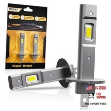 Bulbs, 60000LM 1000 Brighter, Real 1:1 Halogen Mini Size with Fan, H1