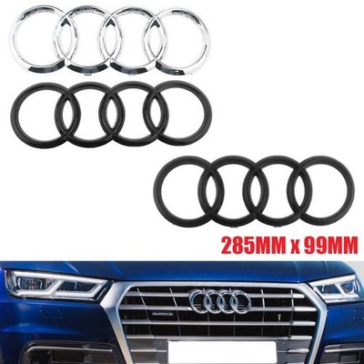 Für Audi A4 A5 A8 Vorne Kühlergrill Emblem Styling Ringe Logo 285x99MM NEW