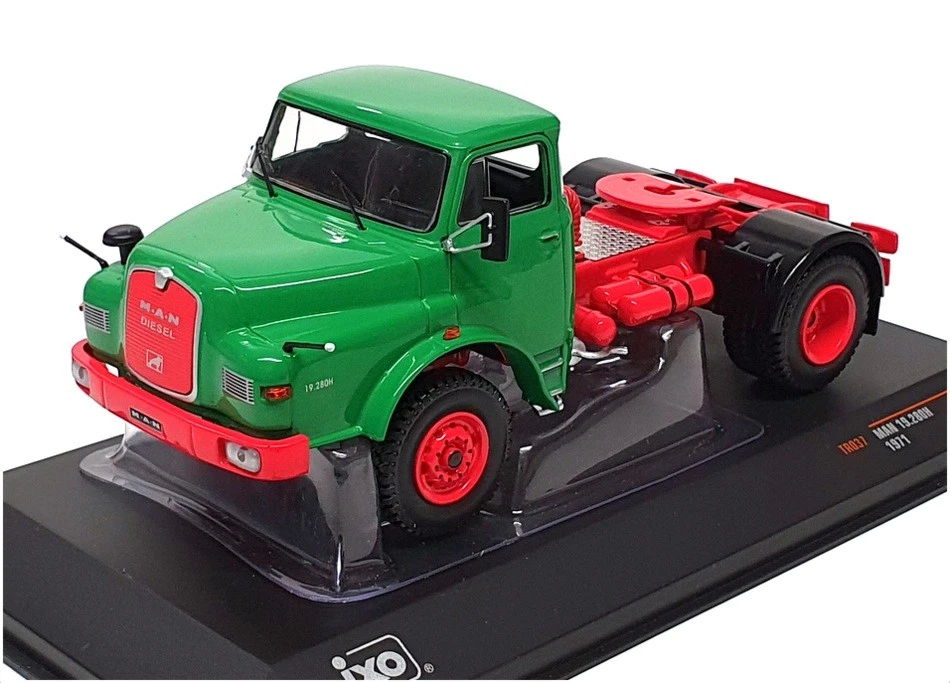 Miniature 1:43 Ixo Man 19.280H Tractor Truck - 2 Essieux - Orange Rouge - Réf TR155.22