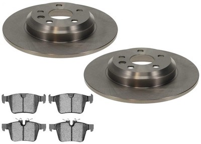 Rear 300MM Solid Disc Brake Rotors Pads Fits Land Rover Discovery Sport 2020-25
